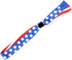 30 Pack Fabric Wristbands for 4th of July, Single-Use, American Flag Design