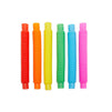 24 Pack Sensory Fidget Toy Set, Stress Relief Pop Tubes for Kids (6 Colors)