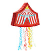 Pull String Circus Pinata - Carnival Theme Party Decorations for Birthday (Small, 16.5 x 3.0 x 13.1 in)