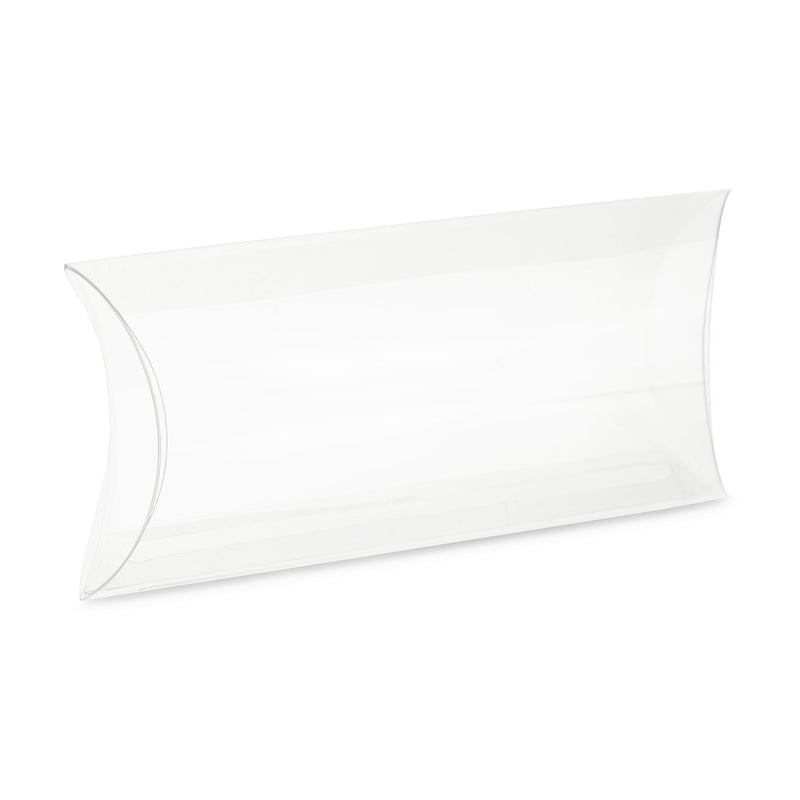 Small Clear Pillow Boxes for Gifts, Birthday Party Favors (5.5 x 2.75 In, 50 Pack)