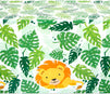 Plastic Lion Tablecloth for Safari Birthday Party Decorations (54 x 108 in, 3 Pack)