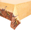 Plastic Tablecloth for Dinosaur Birthday Party (Brown, 54 x 108 in, 3 Pack)