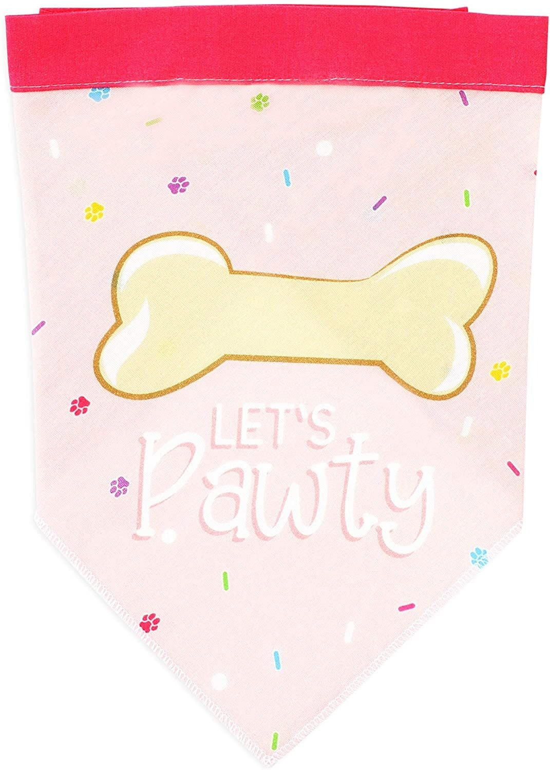 Pink Dog Birthday Bandana, Let's Pawty