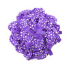 50-Pack 12-Inch Purple Latex Polka Dot Balloons for Birthday Party Decorations Supplies with 1 Gold 2.5x2.5x5-Inch Balloon Weight and 1 Roll of 10mm Wide White String