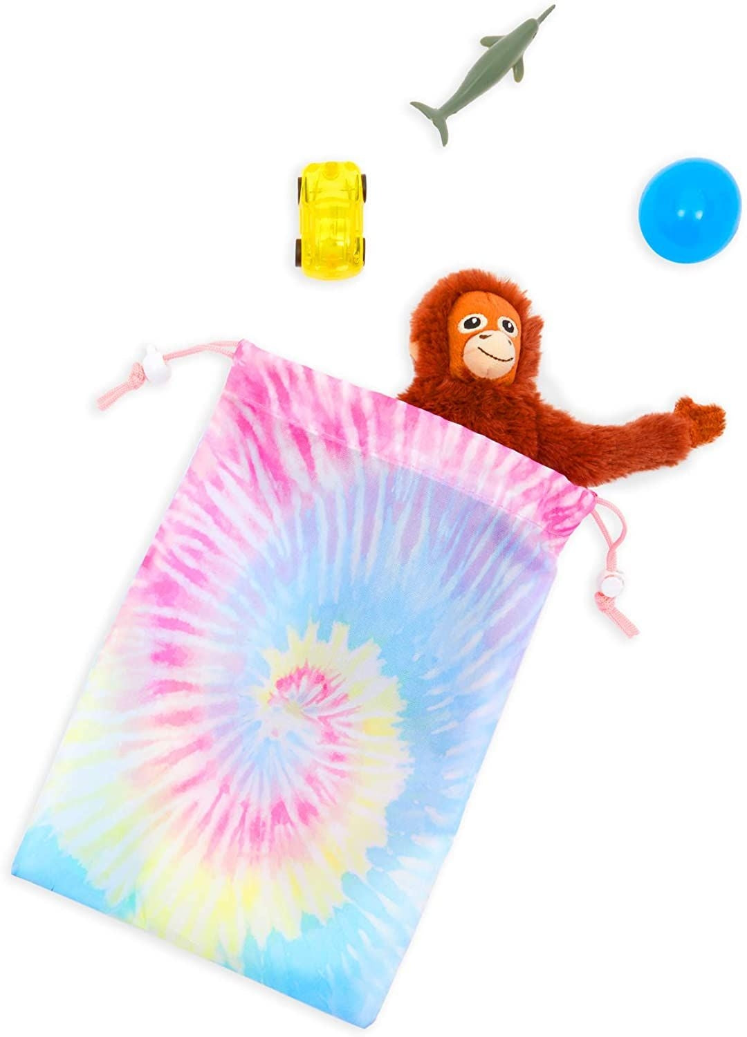 20 Pack Tie Dye Drawstring Gift Bags for Birthday Party Favors, Goodies, Treats (7 x 10 In)