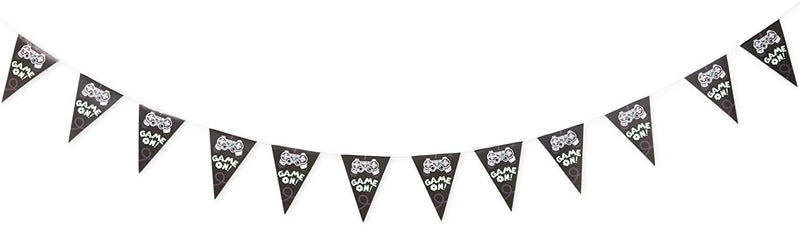 Video Game Party Banners for Kids Birthday (11 ft, 3 Pack)