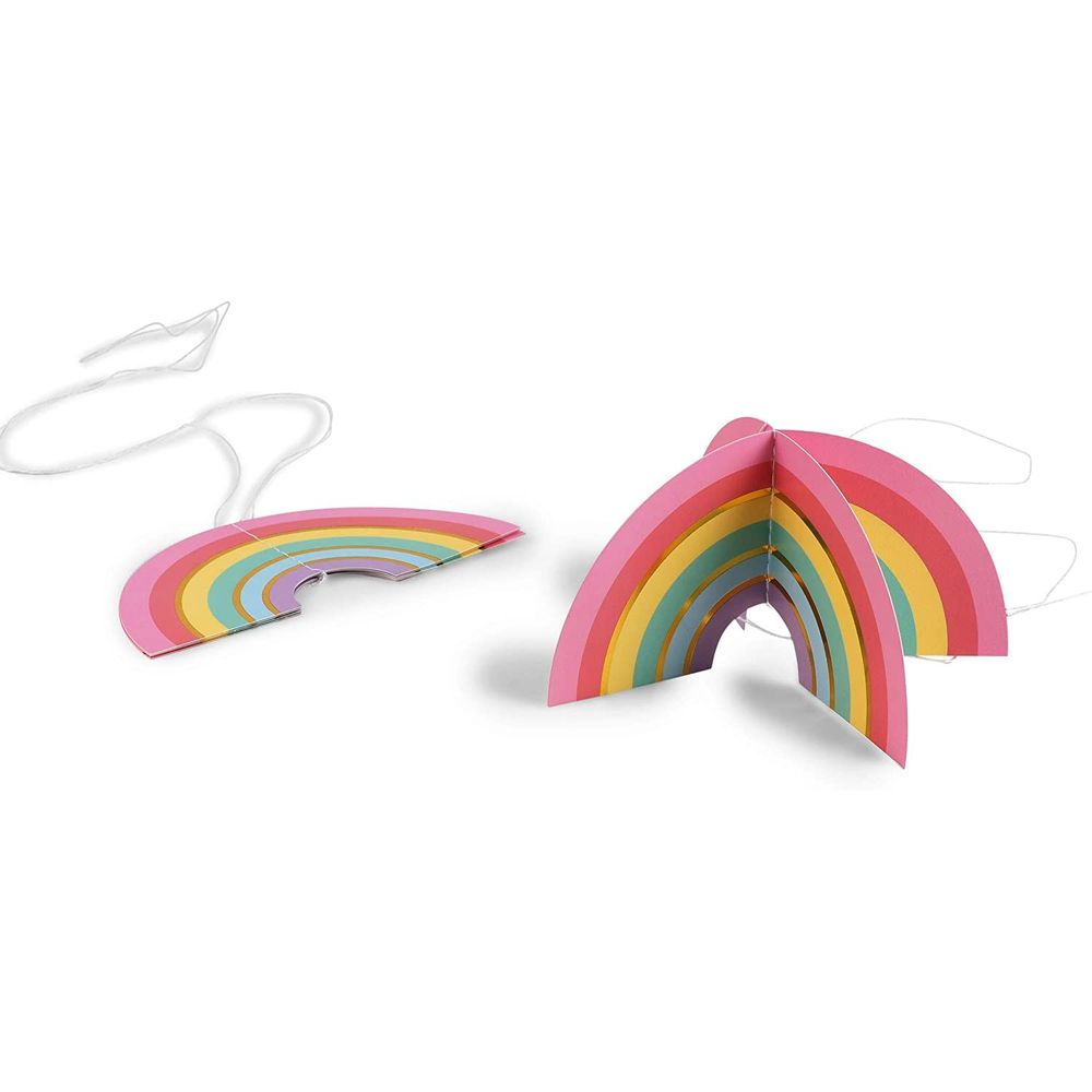 3D Rainbow and Cloud Paper Ceiling Decorations for Party (24 Pack)