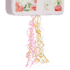 Small Floral Castle Pull String Pinata for Princess Birthday Party Decorations (16.5 x 13 x 3 Inches)