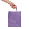 25-Pack Purple Gift Bags with Handles, 8x4x10-Inch Paper Goodie Bags for Party Favors and Treats, Birthday Party Supplies