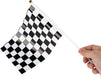 Checkered Flag - 50-Pack Racing Flags on Plastic Sticks, Hand Flags for Race Car Birthday Party Favors, Black and White, 8.2 x 12 Inches