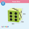 Foam Dice for Classroom Teaching Supplies (Pink, Green, 2.5 Inches, 12 Pack)