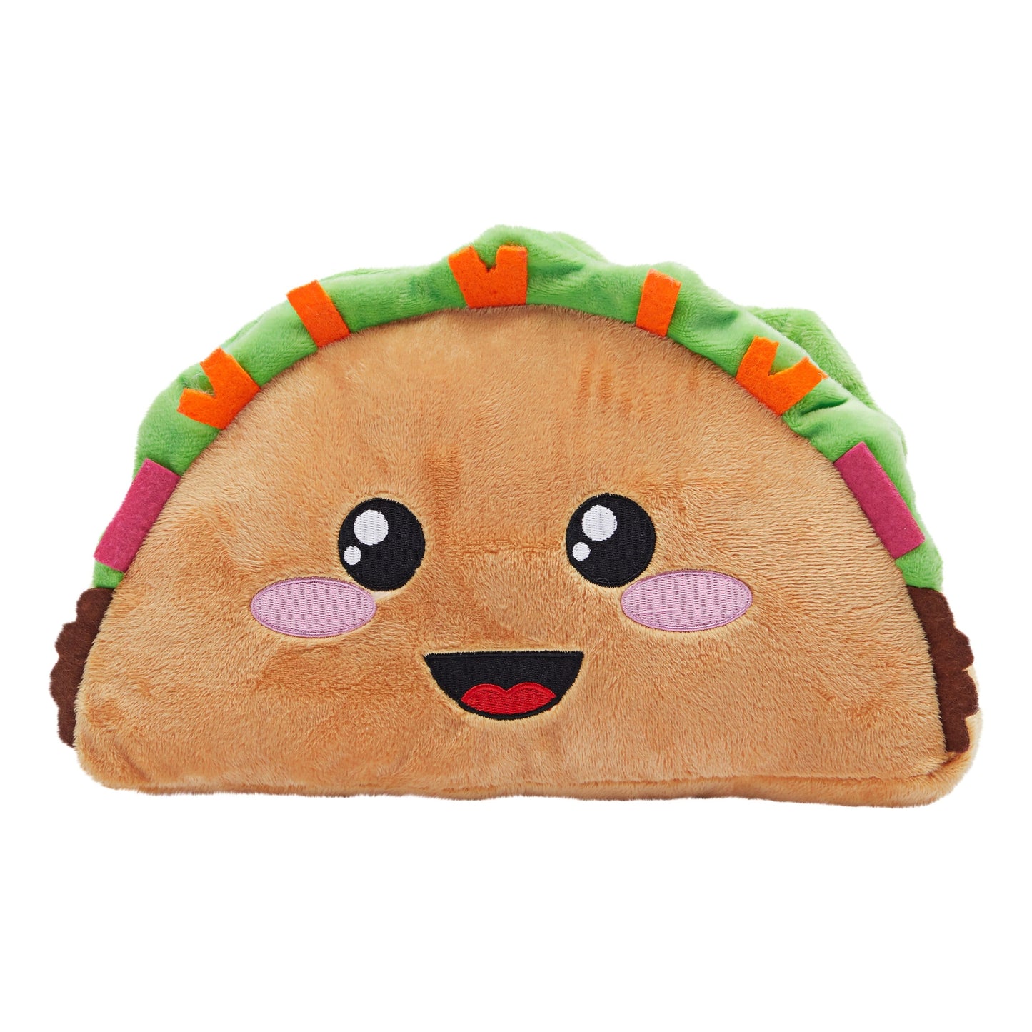 Smiley Soft Taco Stuffed Animal, Comfort Food Plush Toys for Gifts, Collectibles (Brown, 10 In)