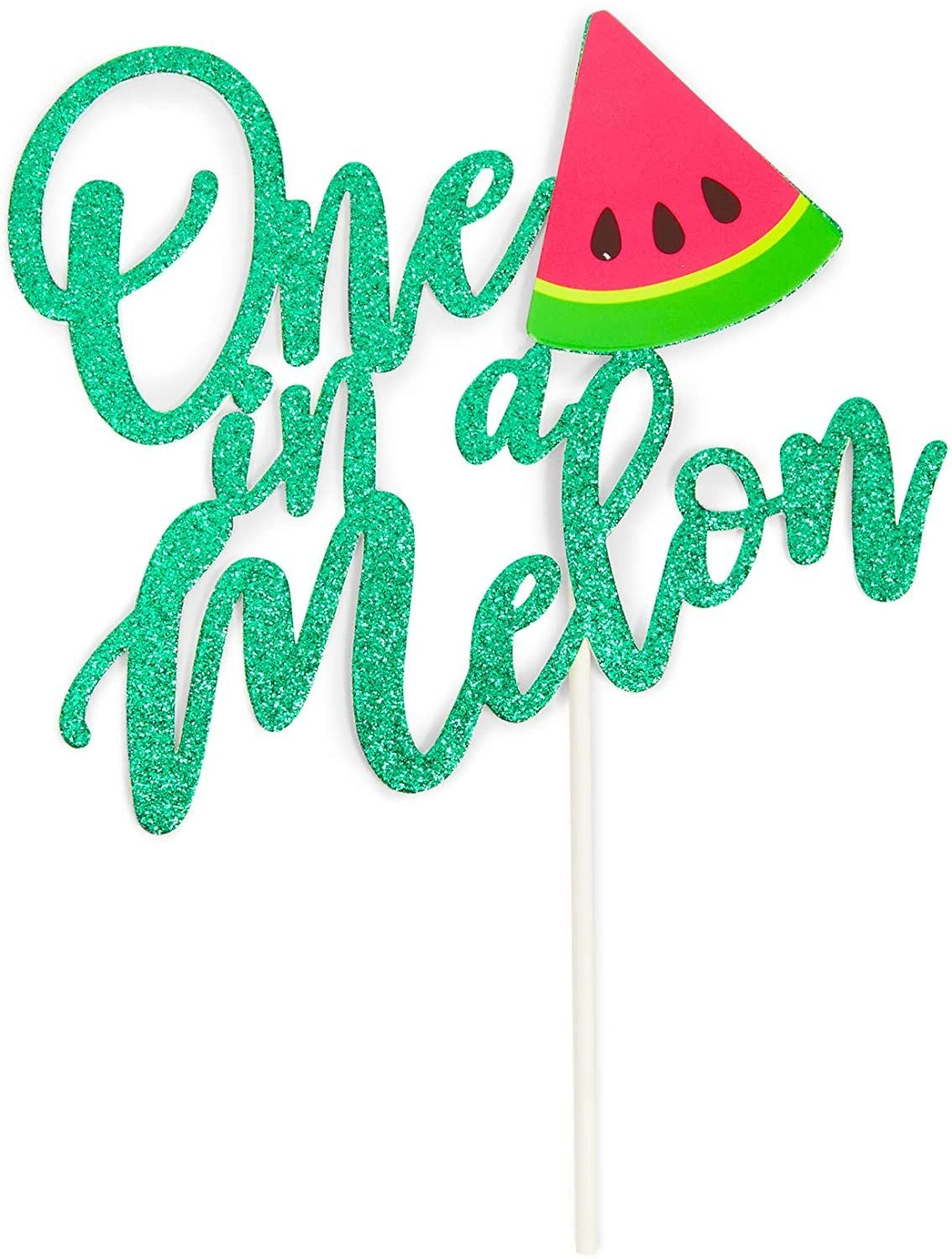 Small Pull String Watermelon Number 1 Pinata for 1st Birthday Party,  16.5x11x3