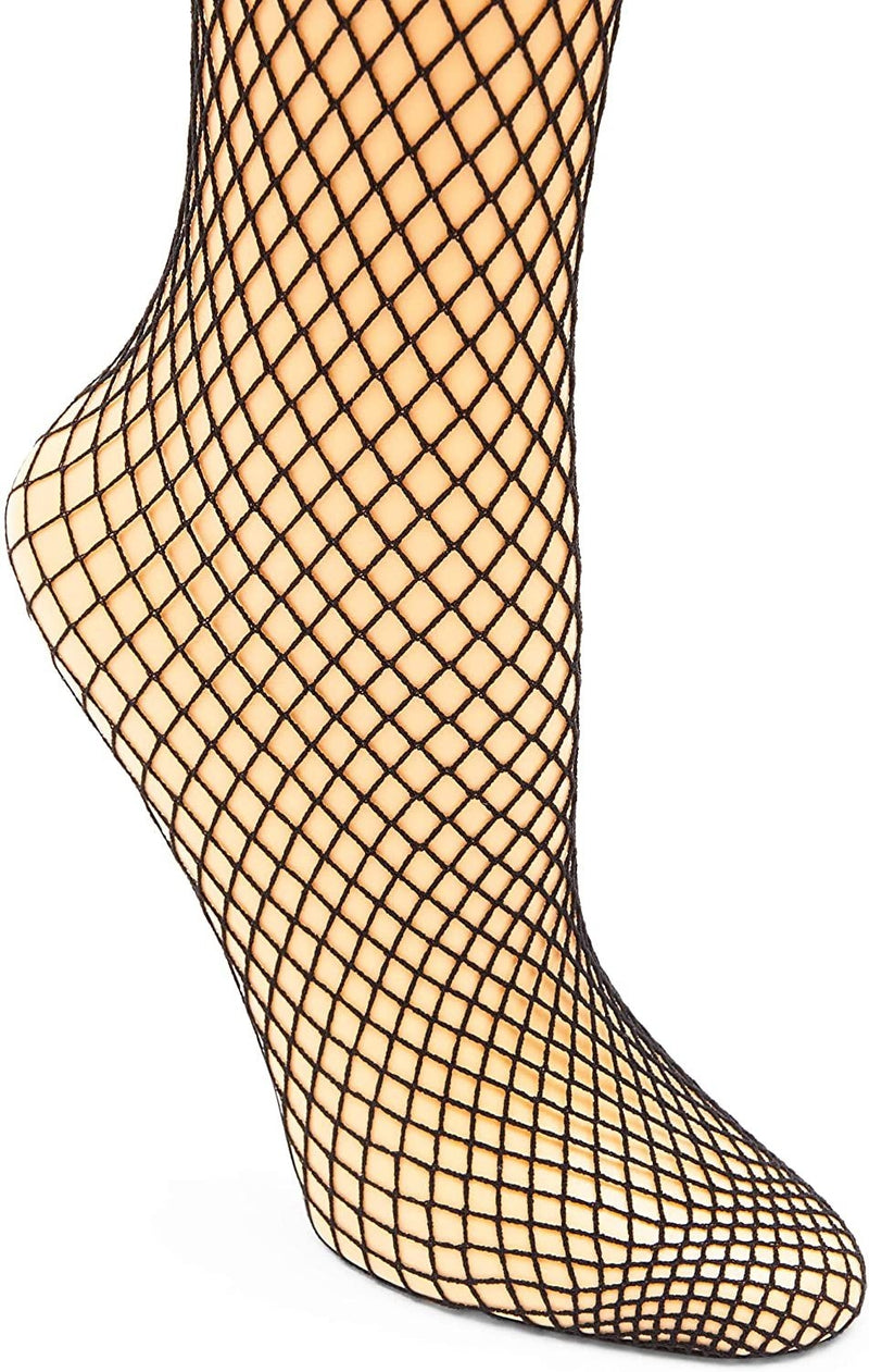 Sexy Thigh High Stockings, Pantyhose with Lace Garter Belt, Sheer, Fishnet (2 Pack)